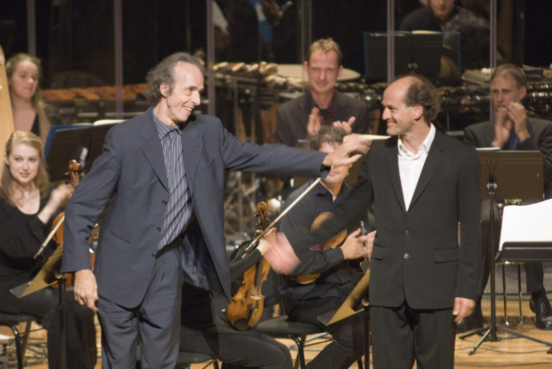 Emmanuel Nunes et Peter Rundel © Philippe Stirnweiss