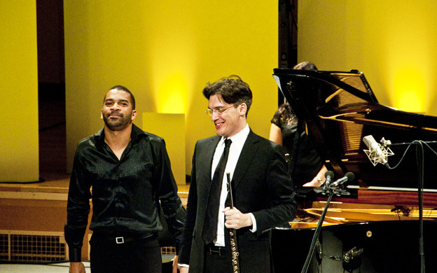 Mario Caroli (flûte) et Wilhem Latchoumia (piano) © Camille Roux