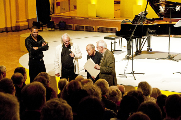 Philippe Manoury, Pierre Boulez et Jean-Marie Lehn © Camille Roux