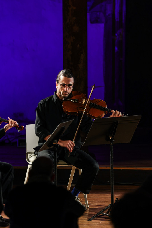 Songs of erosion (Clara Levy, Victor Guaita, Clara de Asís), Festival Musica Strasbourg, 2025 © Thaïs Breton