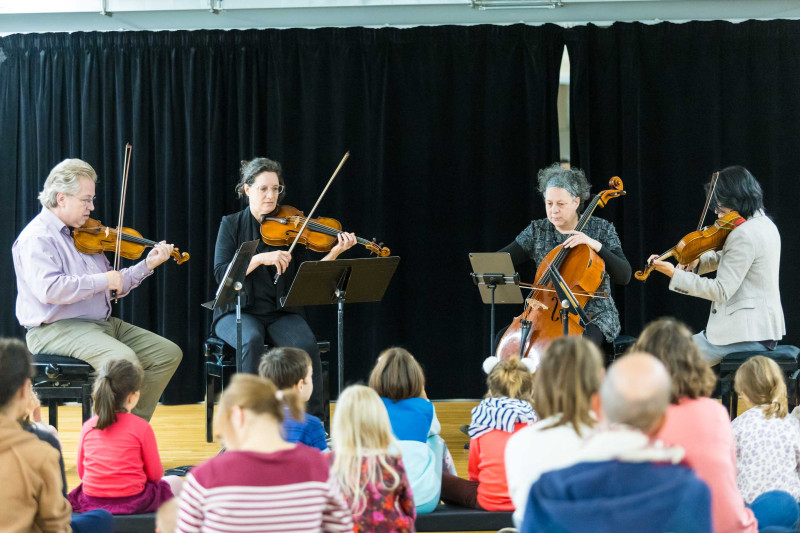 Mini Récital, Quatuor Bozzini, Mini Musica, Strasbourg, 2025 © Teona Goreci