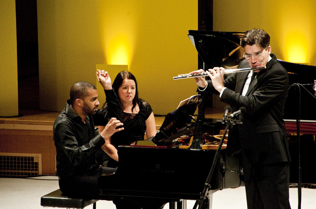 Mario Caroli (flûte) et Wilhem Latchoumia (piano) Camille Roux